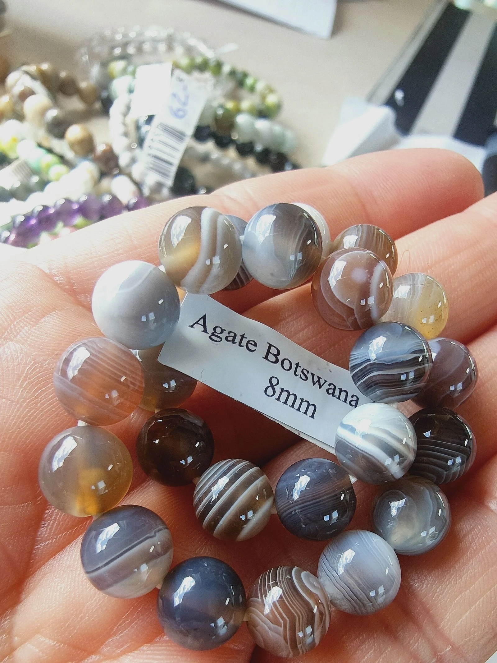 Una pulsera de ágata de Botsuana AA – photo 7